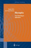 Microoptics : from technology to applications /