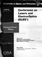 Conference on Lasers and Electro-Optics (CLEO) postconference digest [May 17-21, 2004, San Francisco, California] /