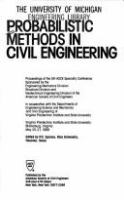 Probabilistic methods in civil engineering : proceedings of the 5th ASCE specialty conference /