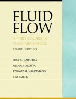 Fluid flow : a first course in fluid mechanics /
