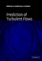 Prediction of turbulent flows /