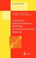 Continuous and discontinuous modelling of cohesive-frictional materials /