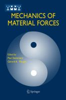 Mechanics of material forces /