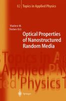 Optical properties of nanostructured random media /
