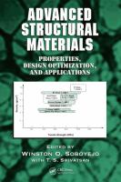 Advanced structural materials : properties, design optimization, and applications /