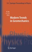 Modern trends in geomechanics /