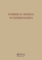 Numerical models in geomechanics /