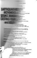Earthquake-induced movements and seismic remediation of existing foundations and abutments : proceedings of sessions sponsored by the Soil Dynamics Committee of the Geotechnical Engineering Division of the American Society of Civil Engineers in conjunction with the ASCE Convention in San Diego, California, October 23-27, 1995 /