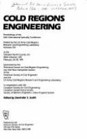 Cold regions engineering : proceedings of the sixth international specialty conference /