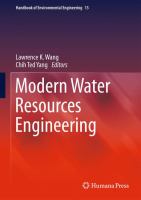 Modern water resources engineering /