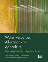 Water resources allocation and agriculture : transitioning from open to regulated access /