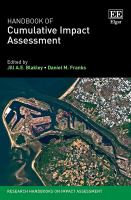 Handbook of cumulative impact assessment /