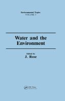 Water and the environment /