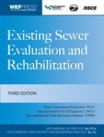 Existing sewer evaluation and rehabilitation /