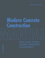 Modern concrete construction manual : structural design, material properties, sustainability /