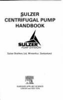 Sulzer centrifugal pump handbook /