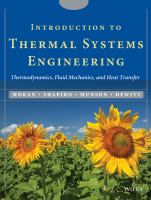 Introduction to thermal systems engineering : thermodynamics, fluid mechanics, and heat transfer /