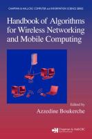 Handbook of algorithms for wireless and networking and mobile computing /
