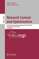 Network control and optimization first EuroFGI international conference, NET-COOP 2007, Avignon, France, June 5-7, 2007 : proceedings /