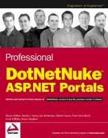 Professional DotNetNuke ASP.NET portals /