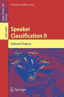Speaker classification II selected projects /