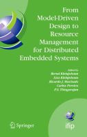 From model-driven design to resource management for distributed embedded systems : IFIP TC 10 Working Conference on Distributed and Parallel Embedded Systems (DIPES 2006), October 11-13, 2006, Braga, Portugal /