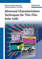 Advanced characterization techniques for thin film solar cells /