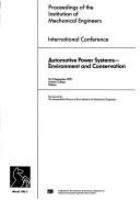 Automotive Power Systems - Environment and Conservation : 10-12 September 1990, Chester College, Chester /