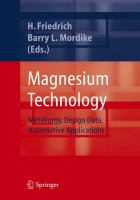 Magnesium technology : metallurgy, design data, applications /