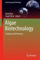 Algae biotechnology : products and processes /