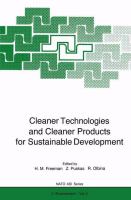 Cleaner technologies and cleaner products for sustainable development /
