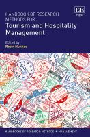Handbook of research methods for tourism and hospitality management /