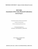 2015-2016 : assessment of the Army Research Laboratory : interim report /