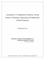 Assuring the U.S. Department of Defense a strong science, technology, engineering, and mathematics (STEM) workforce
