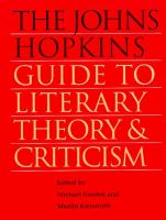 The Johns Hopkins guide to literary theory and criticism /