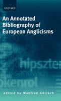 An annotated bibliography of European anglicisms /