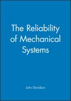 The Reliability of mechanical systems /