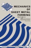 Mechanics of sheet metal forming : material behaviour and deformation analysis /