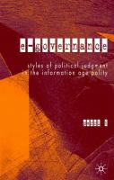 E-governance : styles of political judgement in the information age polity /