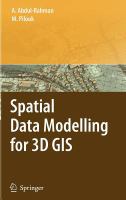 Spatial data modelling for 3D GIS /