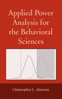 Applied power analysis for the behavioral sciences /