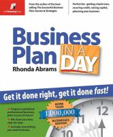 Business plan in a day : get it done right, get it done fast /