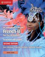 Le monde en français : French B for the IB diploma.