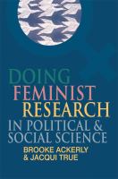 Doing feminist research in political and social science /