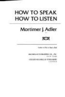 How to speak, how to listen /
