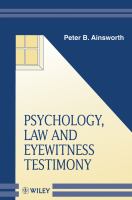 Psychology, law and eyewitness testimony /