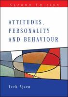 Attitudes, personality, and behavior