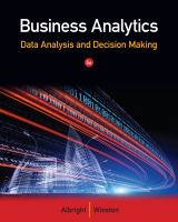 Business analytics : data analysis and decision making /