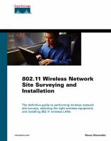802.11 wireless network site surveying and installation /