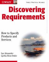 Discovering requirements : how to specify products and services /